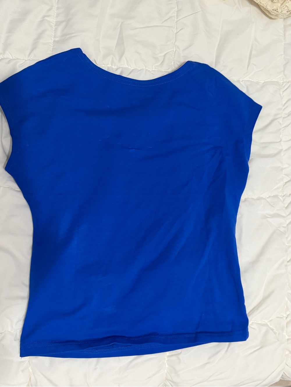 Women's Blue Backless Top – Size Small